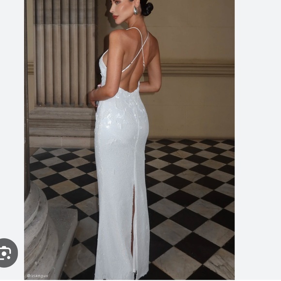 Meshki “Gracie” Dress - white sequin bridal dress size XS - Picture 4 of 6